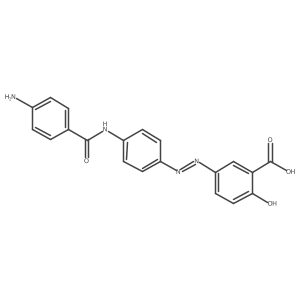 Benzoic acid, 5-[2-[4-[(4-aminobenzoyl)amino]phenyl]diazenyl]-2-hydroxy-结构式