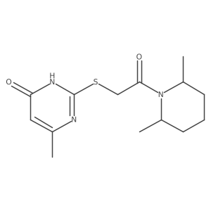 2-[2-(2,6-dimethylpiperidin-1-yl)-2-oxoethyl]sulfanyl-4-methyl-1H-pyrimidin-6-one Structure