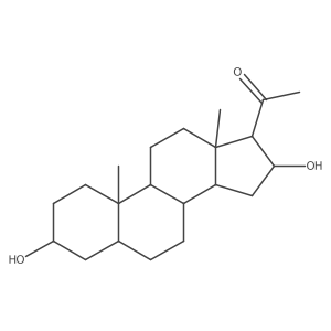 (3beta,5alpha,16alpha)-3,16-Dihydroxypregnan-20-one结构式