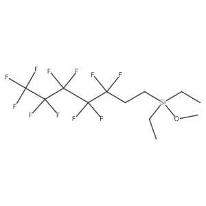 Diethylmethoxy(3,3,4,4,5,5,6,6,7,7,7-undecafluoroheptyl)silane结构式