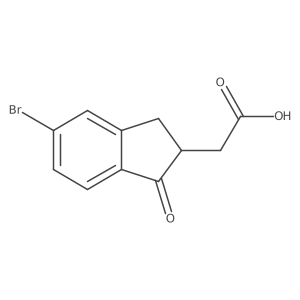 2-(6-Bromo-3-oxo-1,2-dihydroinden-2-yl)acetic acid Structure