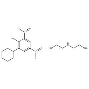 Aminoethylethanolamine 2-cyclohexyl-4,6-dinitrophenolate结构式