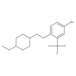 4-[2-(4-Ethyl-piperazin-1-yl)-ethyl]-3-trifluoromethyl-phenylamine结构式