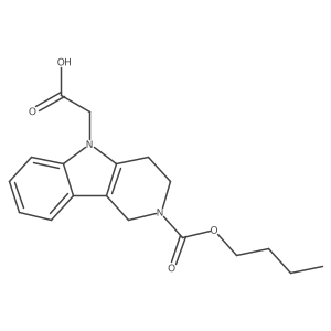 (2-Butoxycarbonyl-1,2,3,4-tetrahydro-pyrido[4,3-b]indol-5-yl)-acetic acid Structure