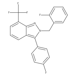 3-(4-fluorophenyl)-2-[(2-fluorophenyl)methyl]-7-(trifluoromethyl)-2H-indazole Structure