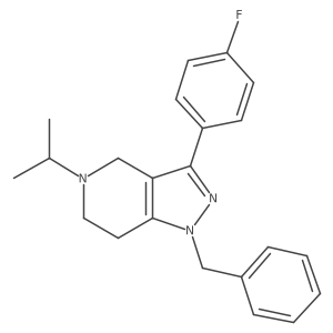 1h-Pyrazolo[4,3-c]pyridine,3-(4-fluorophenyl)-4,5,6,7-tetrahydro-5-(1-methylethyl)-1-(phenylmethyl)-结构式