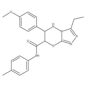 3-ethyl-6-(4-methoxyphenyl)-N-(4-methylphenyl)-6,7-dihydro-5H-[1,2,4]triazolo[3,4-b][1,3,4]thiadiazine-7-carboxamide Structure