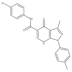 N-(4-bromophenyl)-3-methyl-4-oxo-1-(p-tolyl)-4,7-dihydro-1H-pyrazolo[3,4-b]pyridine-5-carboxamide Structure