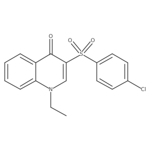 3-((4-chlorophenyl)sulfonyl)-1-ethylquinolin-4(1H)-one结构式