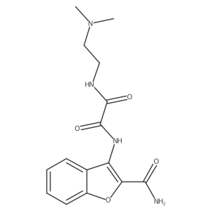 N1-(2-carbamoylbenzofuran-3-yl)-N2-(2-(dimethylamino)ethyl)oxalamide结构式