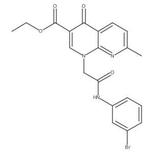 Ethyl 1-(2-((3-bromophenyl)amino)-2-oxoethyl)-7-methyl-4-oxo-1,4-dihydro-1,8-naphthyridine-3-carboxylate Structure