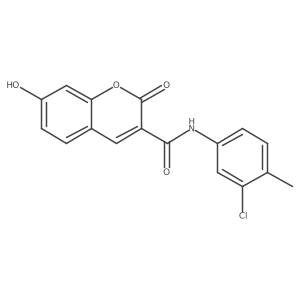 N-(3-Chloro-4-methylphenyl)-7-hydroxy-2-oxo-2H-1-benzopyran-3-carboxamide结构式