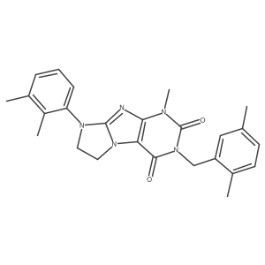 3-(2,5-dimethylbenzyl)-8-(2,3-dimethylphenyl)-1-methyl-7,8-dihydro-1H-imidazo[2,1-f]purine-2,4(3H,6H)-dione Structure