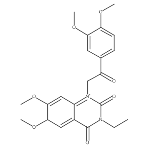 1-[2-(3,4-dimethoxyphenyl)-2-oxoethyl]-3-ethyl-6,7-dimethoxy-6H-quinazolin-1-ium-2,4-dione Structure