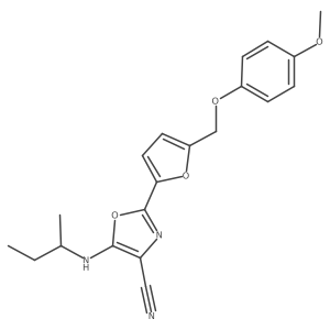 5-(Sec-butylamino)-2-(5-((4-methoxyphenoxy)methyl)furan-2-yl)oxazole-4-carbonitrile结构式