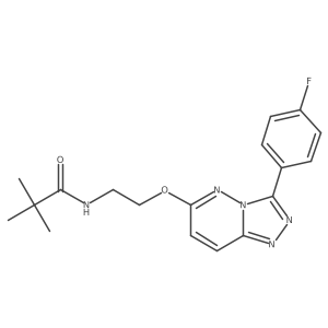 N-(2-((3-(4-fluorophenyl)-[1,2,4]triazolo[4,3-b]pyridazin-6-yl)oxy)ethyl)pivalamide结构式