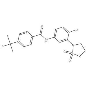 N-[4-chloro-3-(1,1-dioxo-1lambda6,2-thiazolidin-2-yl)phenyl]-4-(trifluoromethyl)benzamide结构式