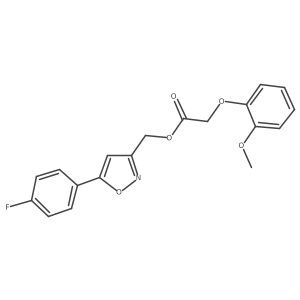 (5-(4-Fluorophenyl)isoxazol-3-yl)methyl 2-(2-methoxyphenoxy)acetate Structure