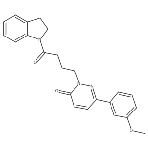 2-(4-(indolin-1-yl)-4-oxobutyl)-6-(3-methoxyphenyl)pyridazin-3(2H)-one Structure