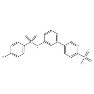 4-chloro-N-(3-(6-(methylsulfonyl)pyridazin-3-yl)phenyl)benzenesulfonamide Structure