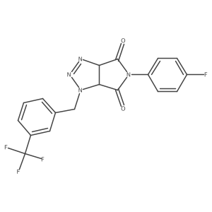 5-(4-fluorophenyl)-1-{[3-(trifluoromethyl)phenyl]methyl}-1H,3aH,4H,5H,6H,6aH-pyrrolo[3,4-d][1,2,3]triazole-4,6-dione结构式