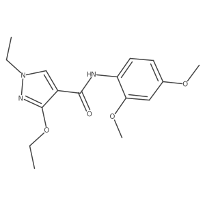 N-(2,4-dimethoxyphenyl)-3-ethoxy-1-ethyl-1H-pyrazole-4-carboxamide结构式