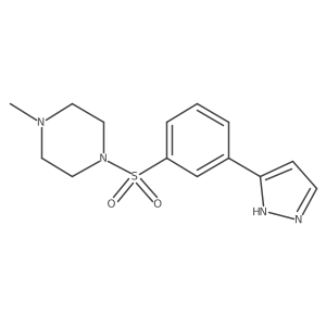1-methyl-4-[3-(1H-pyrazol-5-yl)phenyl]sulfonylpiperazine Structure