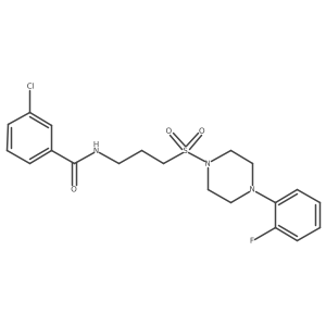 3-chloro-N-(3-((4-(2-fluorophenyl)piperazin-1-yl)sulfonyl)propyl)benzamide Structure