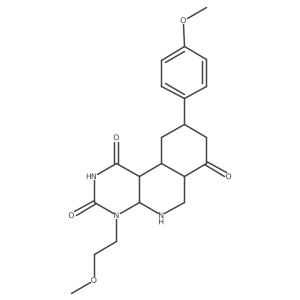 4-(2-methoxyethyl)-9-(4-methoxyphenyl)-5,6,6a,8,9,10,10a,10b-octahydro-4aH-pyrimido[4,5-c]isoquinoline-1,3,7-trione Structure