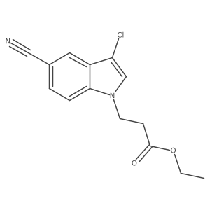 Ethyl 3-(3-chloro-5-cyano-1H-indol-1-yl)propanoate Structure
