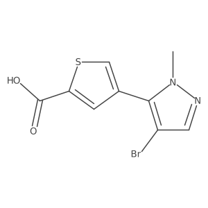 4-(4-bromo-1-methyl-1H-pyrazol-5-yl)-2-thiophenecarboxylic acid Structure