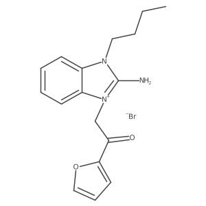 2-(2-Amino-3-butylbenzimidazol-1-ium-1-yl)-1-(furan-2-yl)ethanone;bromide结构式