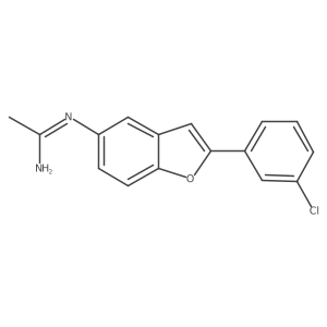 n-[2-(3-Chlorophenyl)benzofuran-5-yl]acetamidine结构式