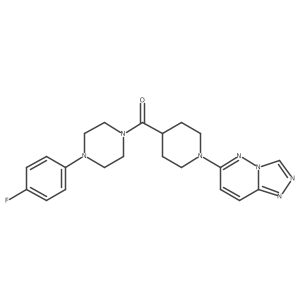 6-(4-{[4-(4-Fluorophenyl)piperazin-1-yl]carbonyl}piperidin-1-yl)[1,2,4]triazolo[4,3-b]pyridazine Structure