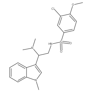 3-chloro-N-(2-(dimethylamino)-2-(1-methyl-1H-indol-3-yl)ethyl)-4-methoxybenzenesulfonamide Structure
