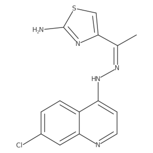 4-{1-[2-(7-Chloroquinolin-4-yl)hydrazin-1-ylidene]ethyl}-1,3-thiazol-2-amine Structure
