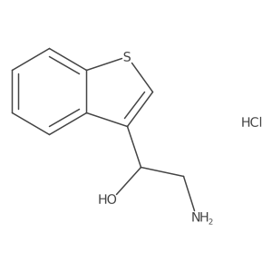 2-Amino-1-benzo[b]thiophen-3-yl-ethanol hydrochloride salt Structure