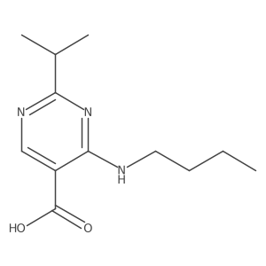 4-(Butylamino)-2-propan-2-ylpyrimidine-5-carboxylic acid Structure