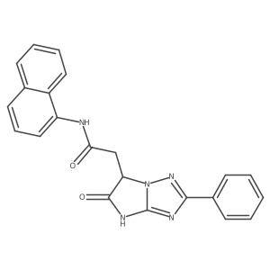 N-(naphthalen-1-yl)-2-(5-oxo-2-phenyl-5,6-dihydro-4H-imidazo[1,2-b][1,2,4]triazol-6-yl)acetamide Structure