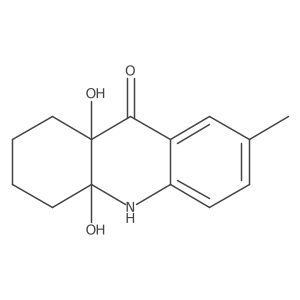 9(2H)-Acridinone, 1,3,4,4a,9a,10-hexahydro-4a,9a-dihydroxy-7-methyl-, cis-结构式