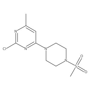2-Chloro-4-methyl-6-[4-(methylsulfonyl)-1-piperazinyl]pyrimidine Structure