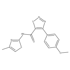 4-(4-methoxyphenyl)-N-[(2Z)-4-methyl-1,3-thiazol-2(3H)-ylidene]-1,2,3-thiadiazole-5-carboxamide Structure