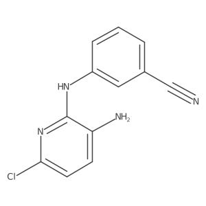 3-(3-Amino-6-chloropyridin-2-ylamino)benzonitrile结构式