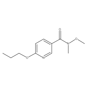 N-methoxy-N-methyl-6-propoxy-pyridine-3-carboxamide结构式