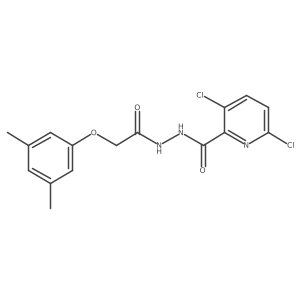 3,6-Dichloro-2-pyridinecarboxylic acid 2-[2-(3,5-dimethylphenoxy)acetyl]hydrazide Structure