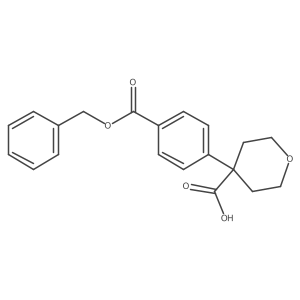 Tetrahydro-4-[4-[(phenylmethoxy)carbonyl]phenyl]-2h-pyran-4-carboxylic acid Structure