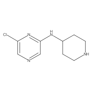 6-chloro-N-(piperidin-4-yl)pyrazin-2-amine结构式