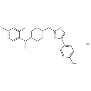 (2,4-Difluorophenyl)(4-((4-(4-methoxyphenyl)thiazol-2-yl)methyl)piperazin-1-yl)methanone hydrochloride Structure