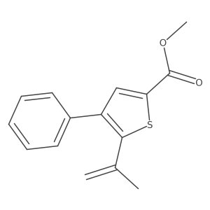 Methyl 5-isopropenyl-4-phenylthiophene-2-carboxylate结构式