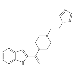 (4-(2-(1H-imidazol-1-yl)ethyl)piperazin-1-yl)(1H-indol-2-yl)methanone结构式